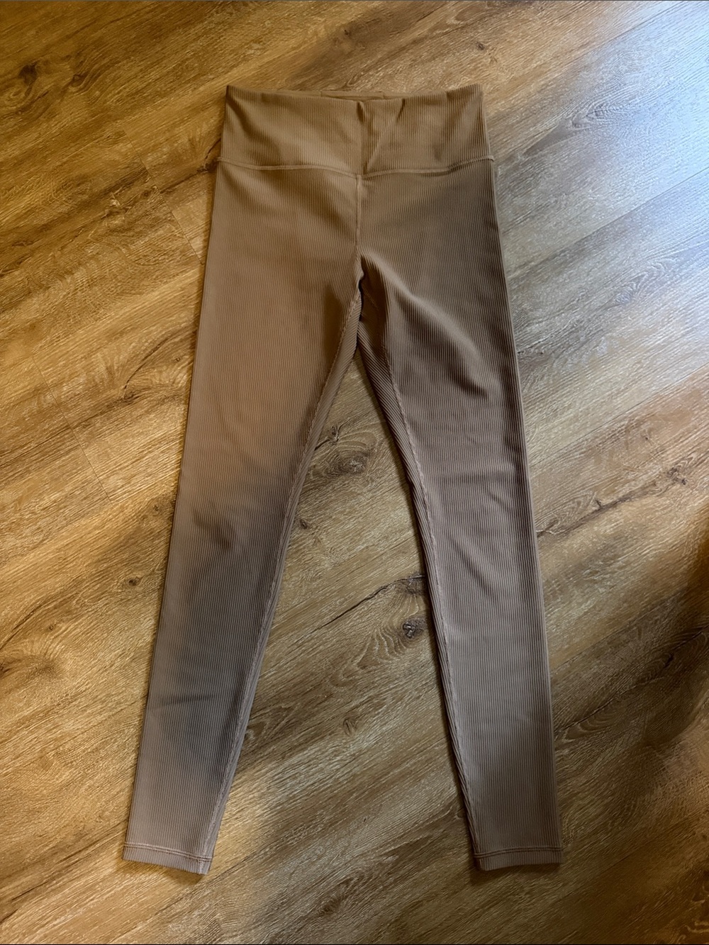 Athleta Ribbed High-Waist Leggings - Taupe Brown